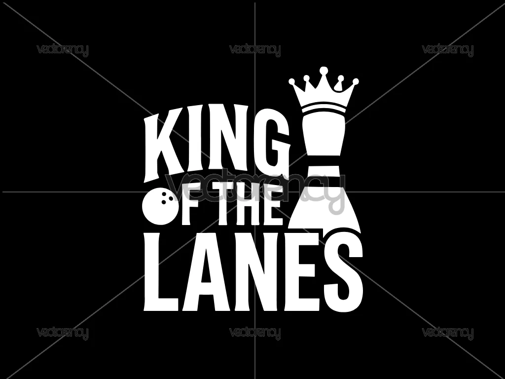 King of The Lanes Bowling SVG