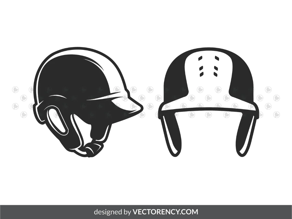 Baseball Batting Helmet SVG, Baseball Element Vector Clipart