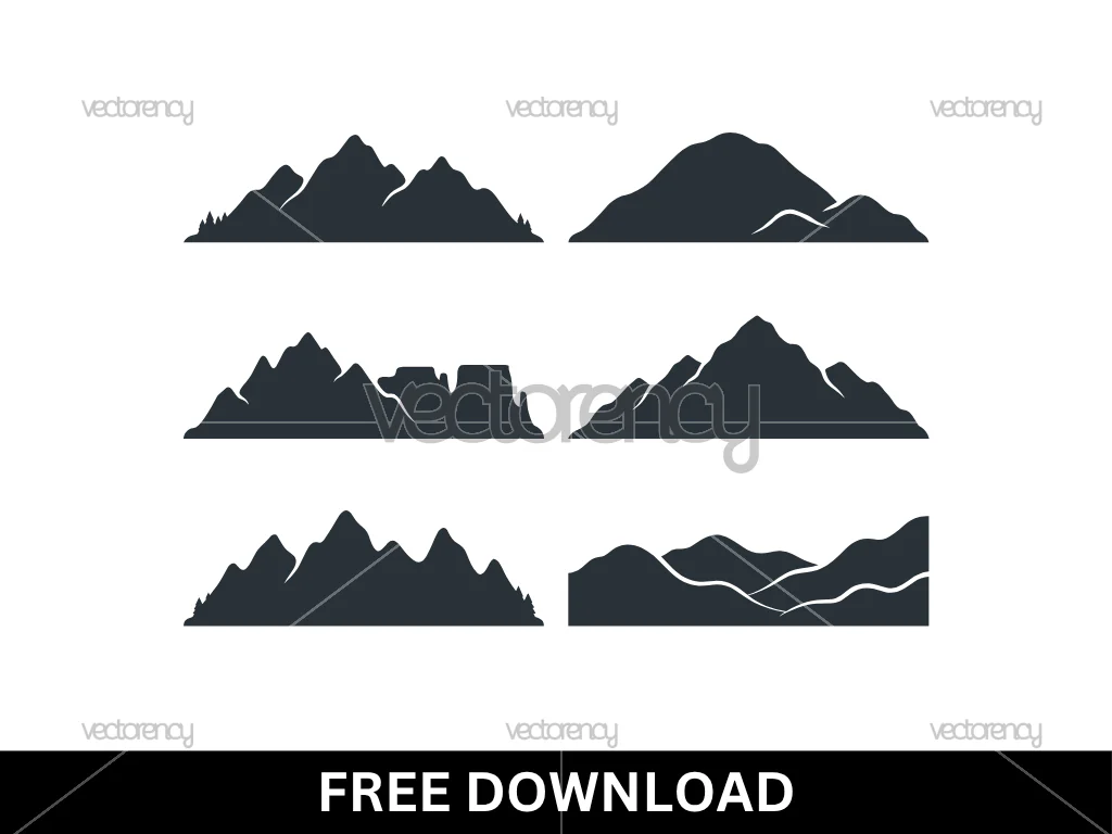 Mountain Skyline Silhouette SVG Free