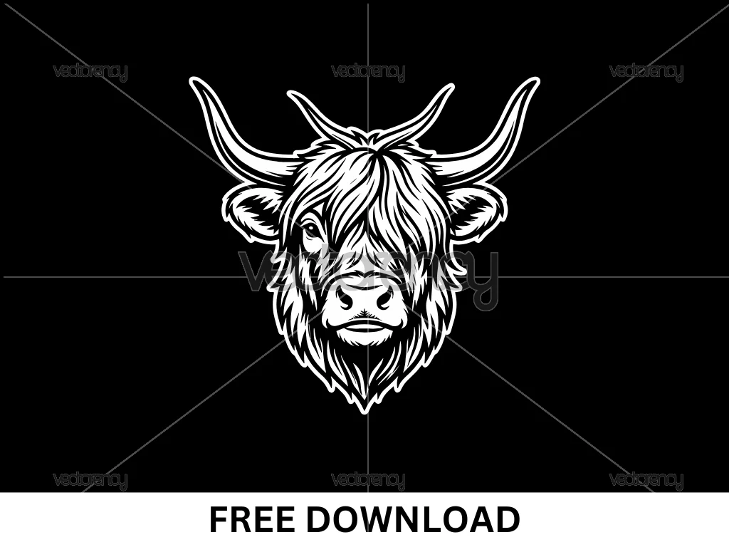 Highland Cow SVG Free For Cricut Maker