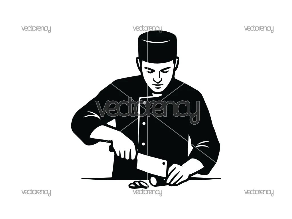Chef Character Isolated SVG Vector