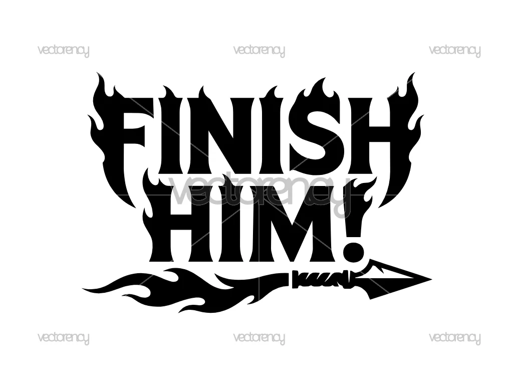 Mortal Kombat Finish Him SVG PNG EPS DXF