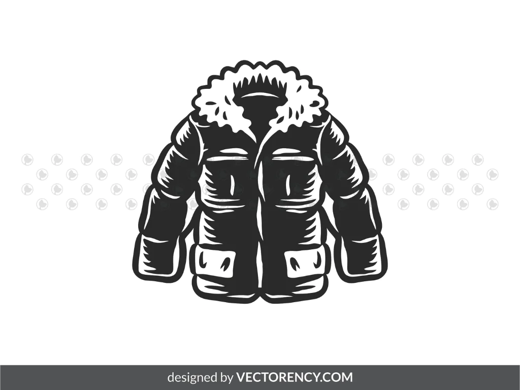 Winter Jacket Clipart SVG Image