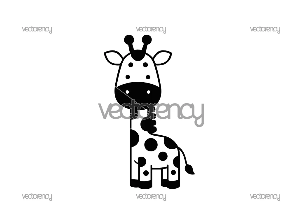 Cute Giraffe SVG Vector PNG
