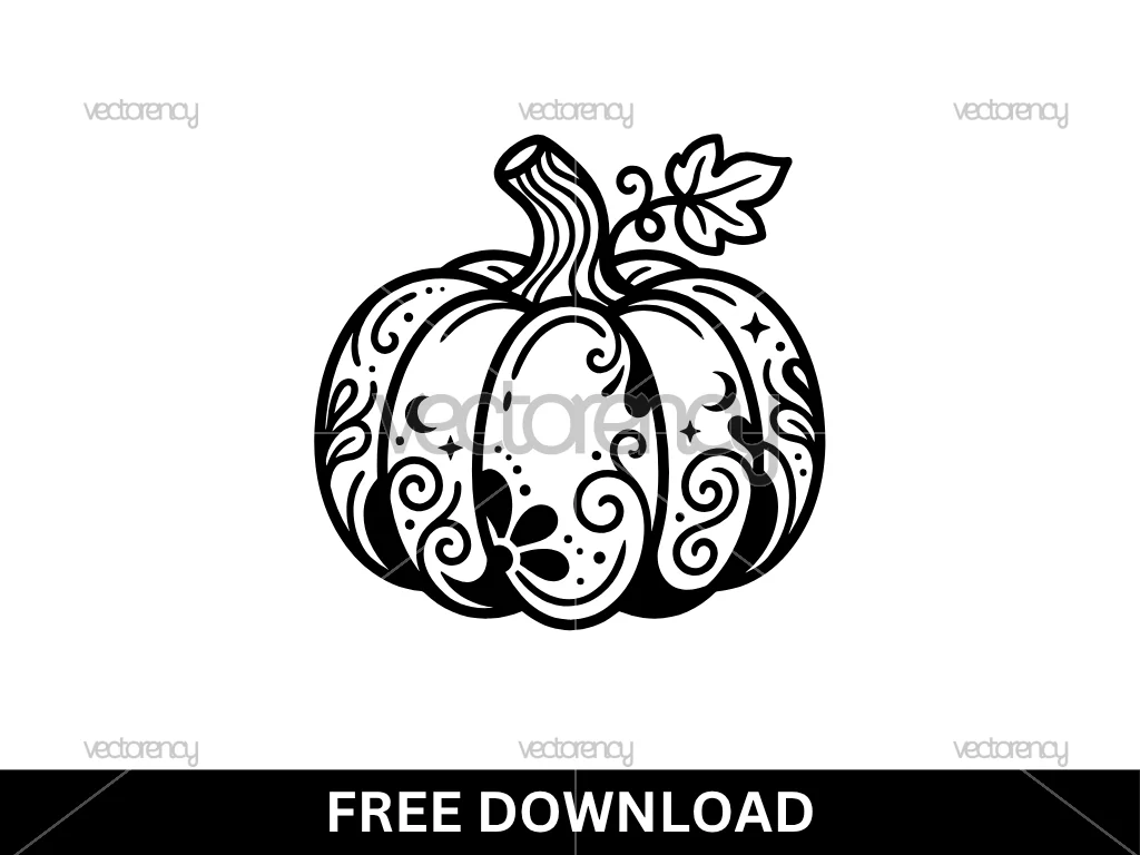 Decorative Pumpkin SVG Free