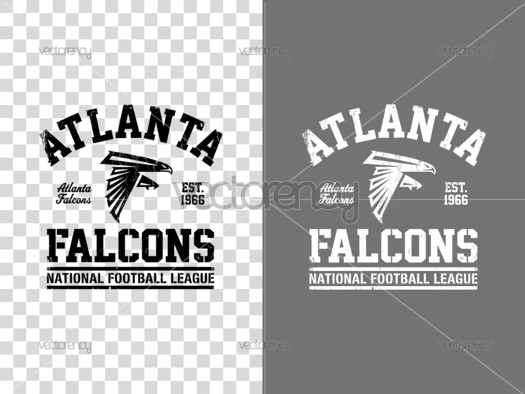 Atlanta Falcon Design Vintage Vector PNG