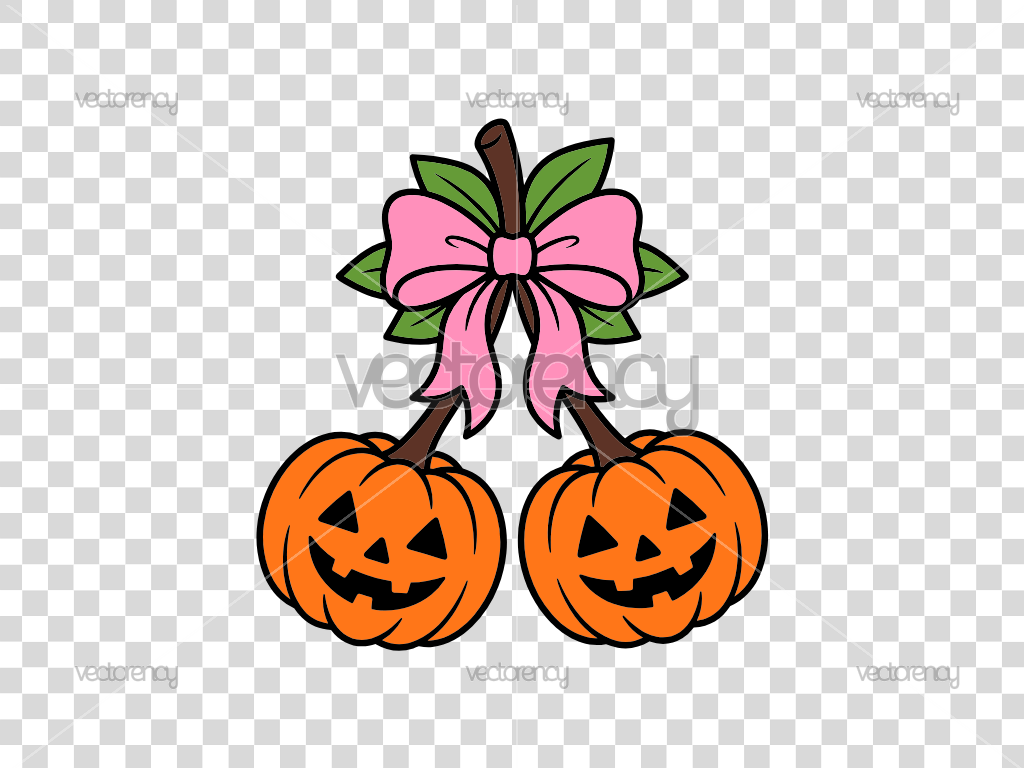 Pumpkin Cherry SVG PNG Cut File, Sticker, Cute Fall