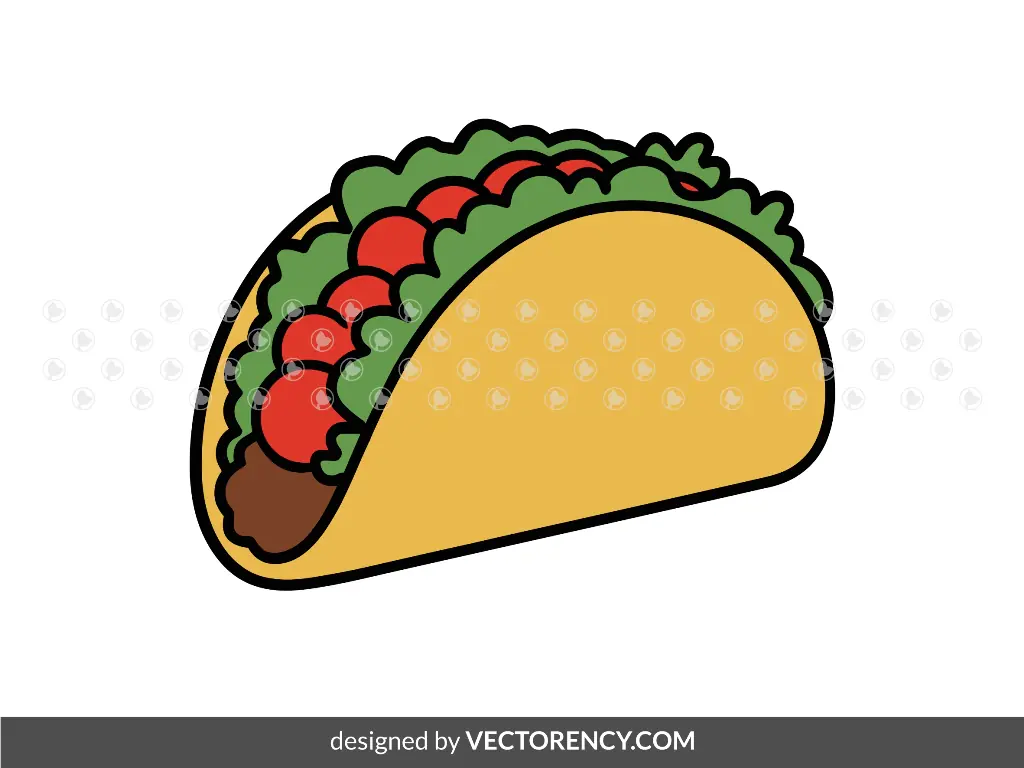 Taco Cartoon Illustration