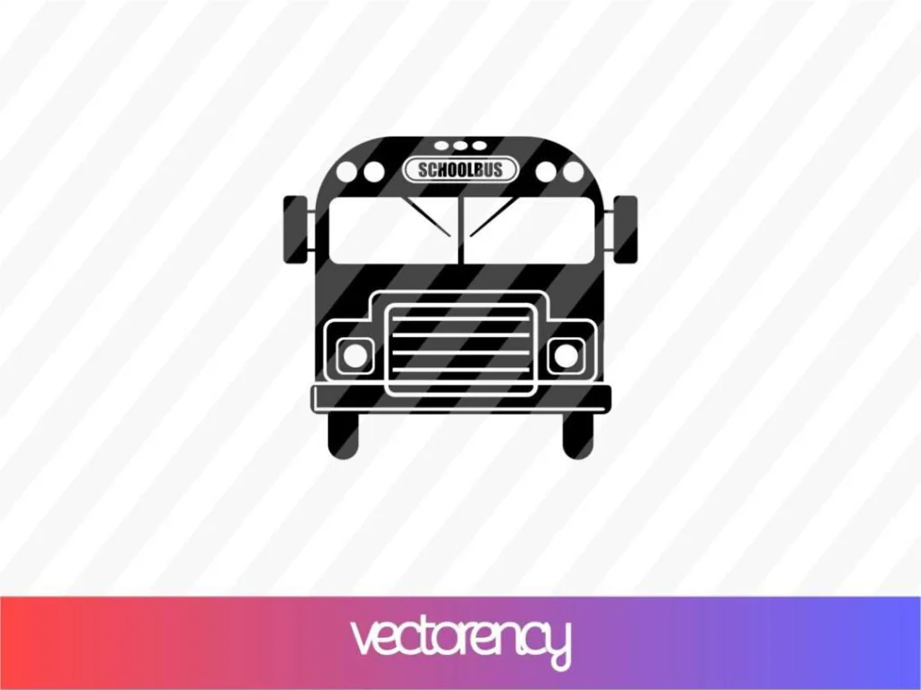 School Bus Silhouette SVG PNG