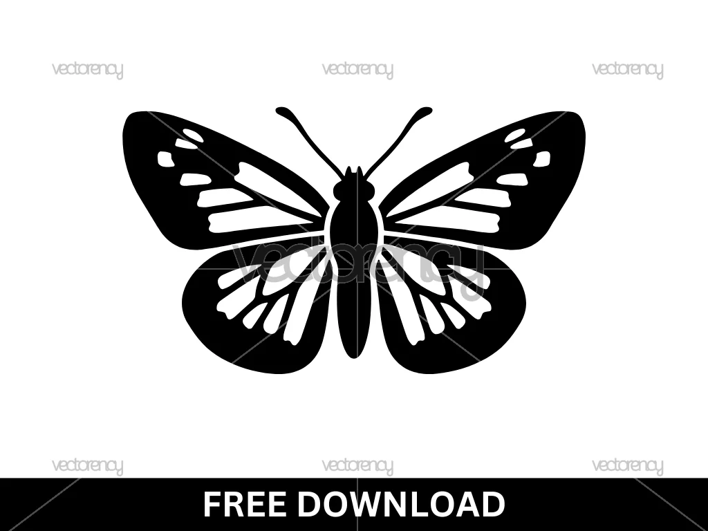 Free Cricut Butterfly Stencil Cut File SVG