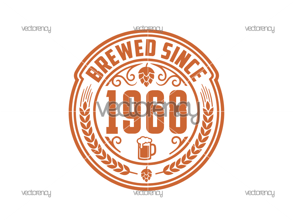 Brewed Since 1968 Birthday Gift Dad Grandfather SVG Design PNG