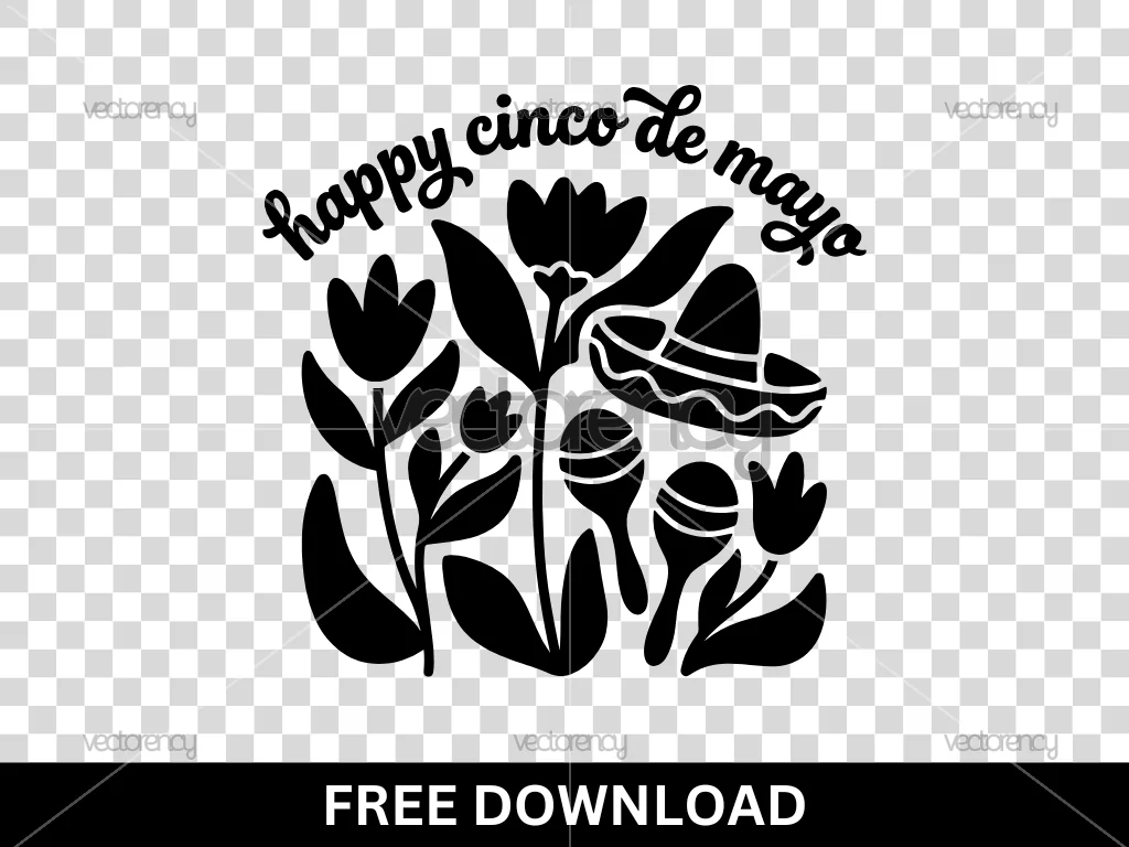 Happy Cinco de Mayo Free SVG Cut File for Cricut
