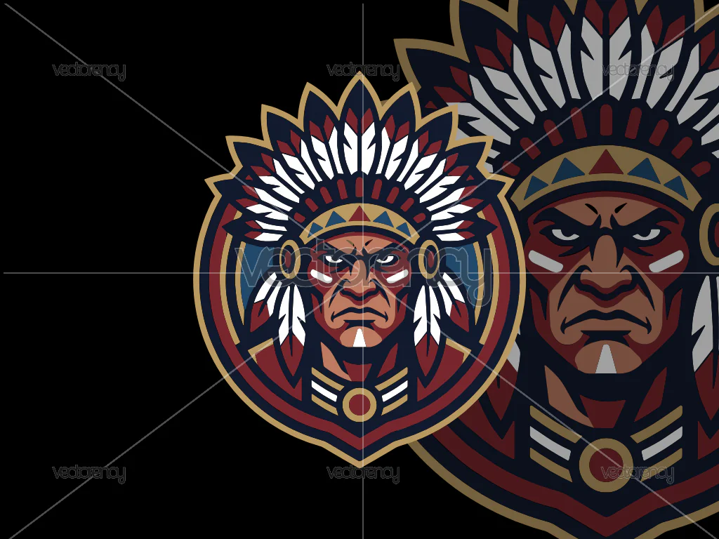 Tribal Chief Mascot Design Esport Vector