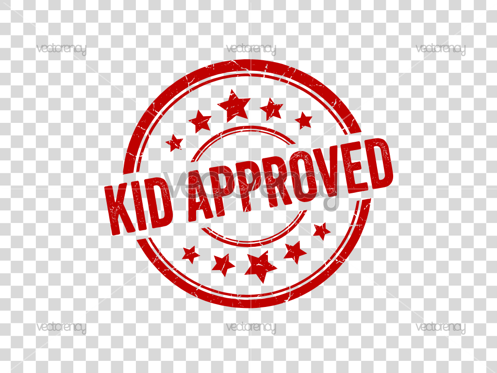 Kid Approved Rubber Stamp Set Vector
