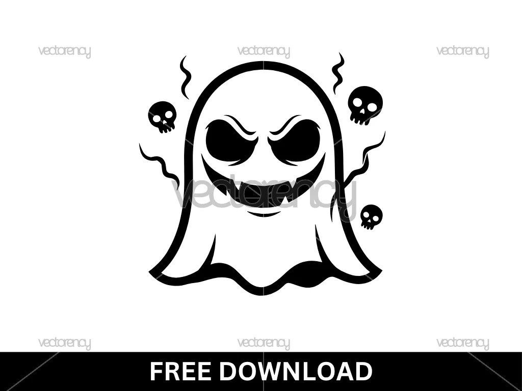 Ghost Creepy Clipart SVG Image Free Download