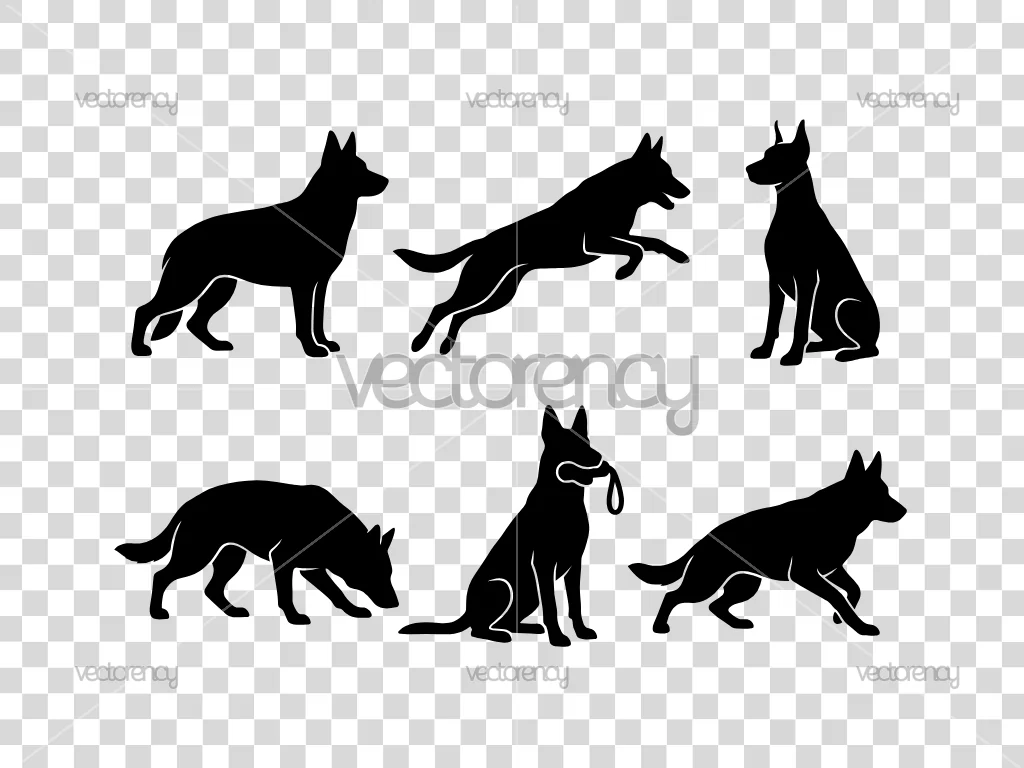 Police K9 Silhouette Vector SVG