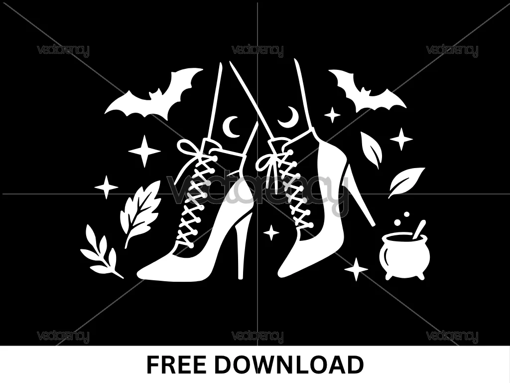 Witches Feet High Heels SVG Free