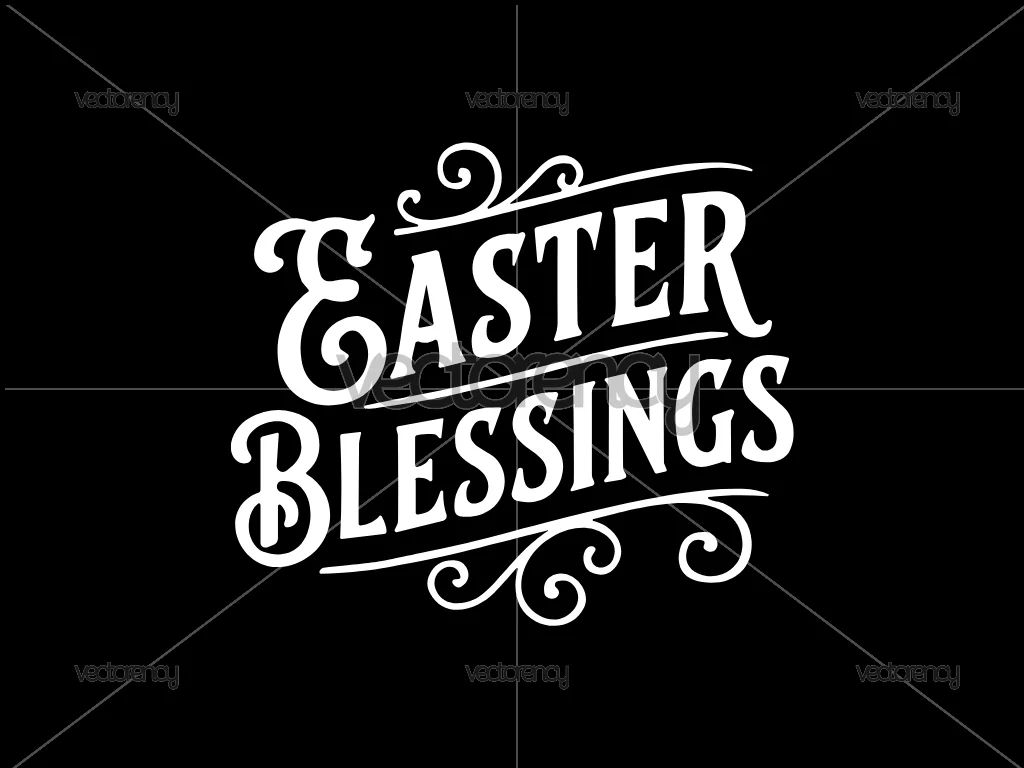 Easter Blessing SVG Cut File and PNG for Crafters