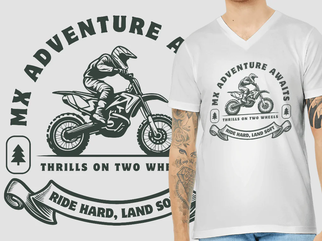 MX Adventure Await SVG, Motocross T-Shirt Design