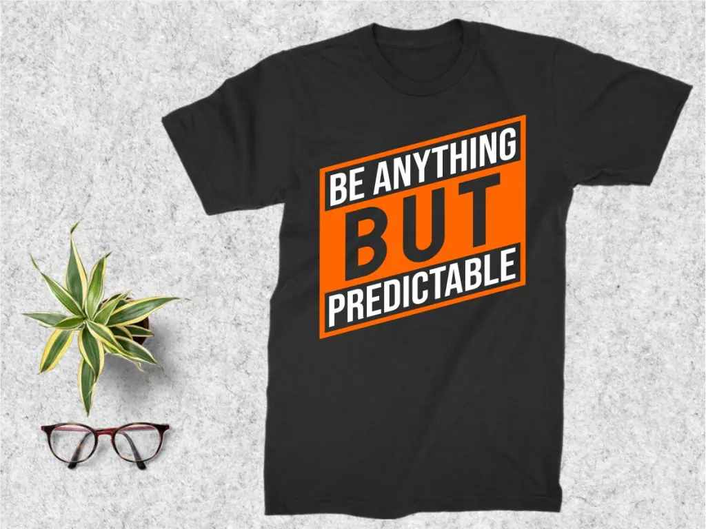 Be Anything But Predictable SVG