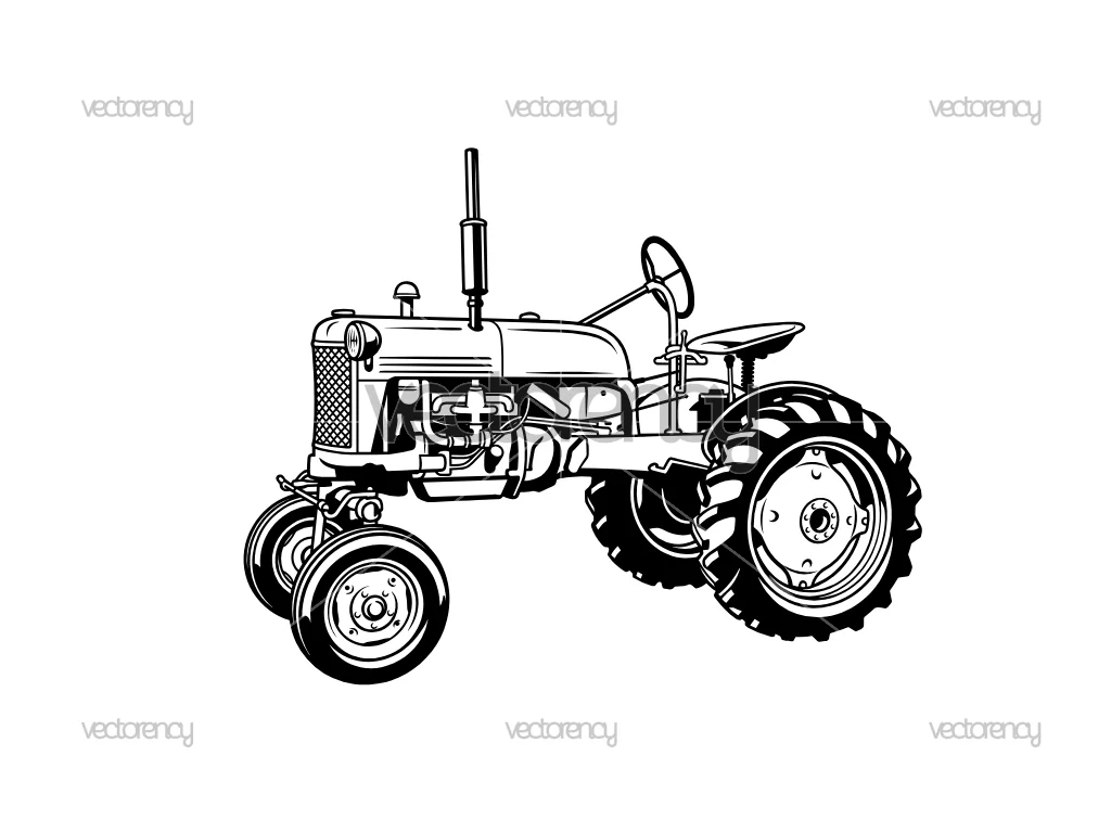 Farmall Tractor Clipart SVG PNG EPS DXF