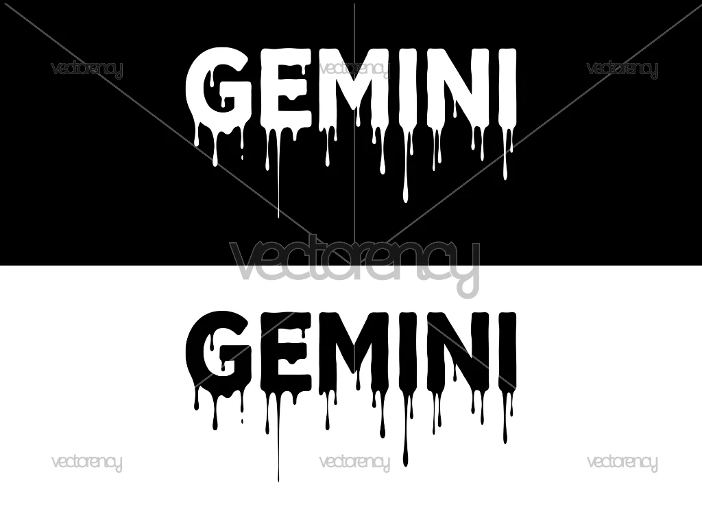Dropping Paint Zodiac Drip Gemini SVG