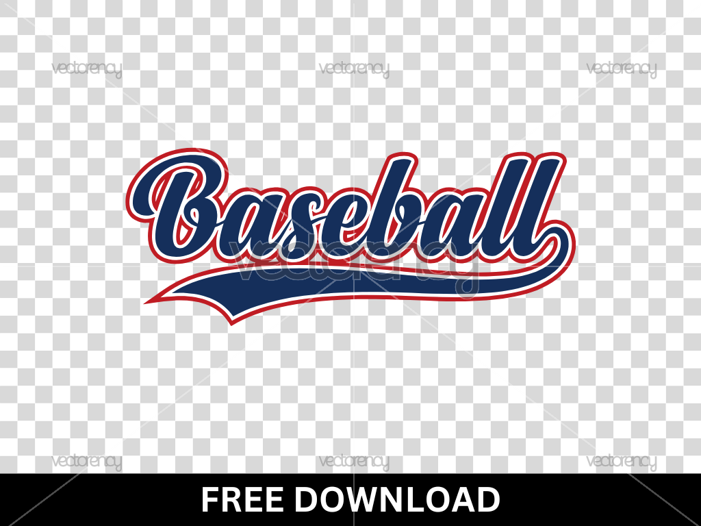 Baseball Text Vector PNG Transparent Free
