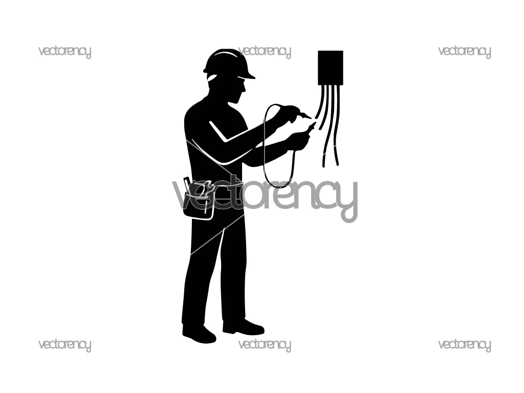 Electrician Character Design SVG Vector