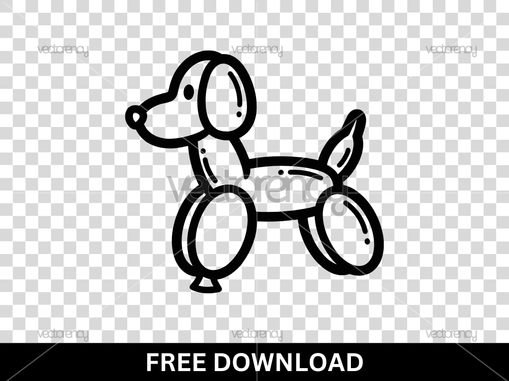 Dog Balloon SVG Free Download Cricut File