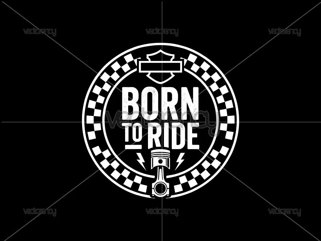 Motorcycle Classic Design Vector Art