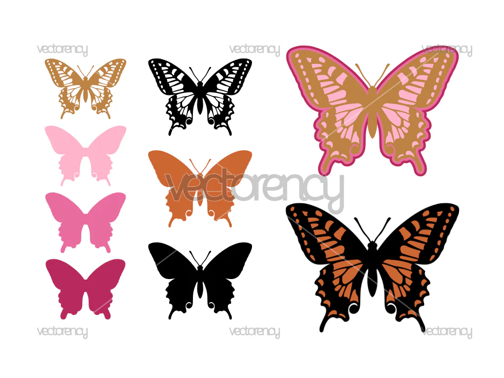 3D Layered Butterfly SVG, Cricut Butterfly PNG Cut File