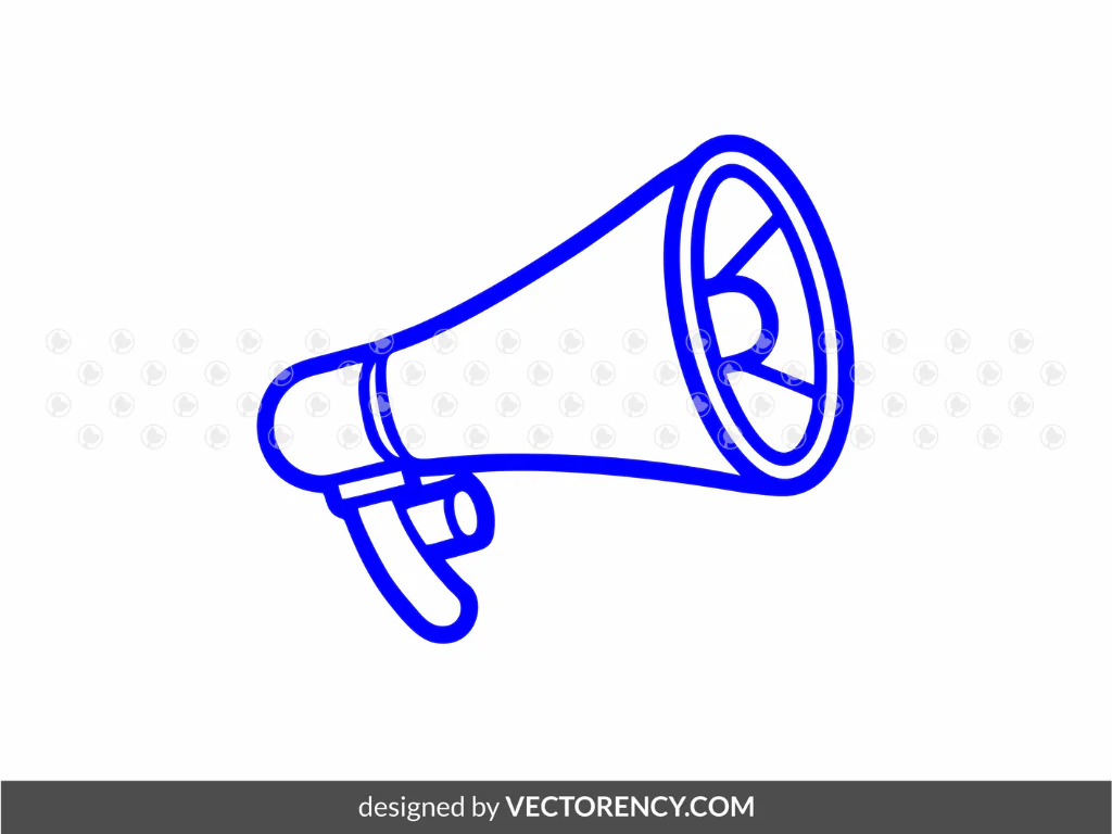 Megaphone Outline SVG