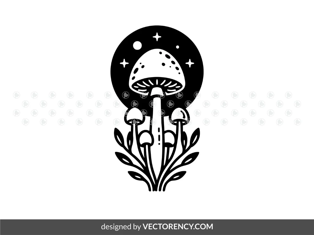 Aesthetic Mushroom SVG