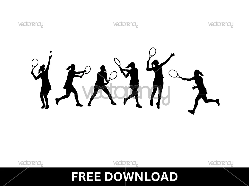 Women Tennis Silhouette Cricut SVG