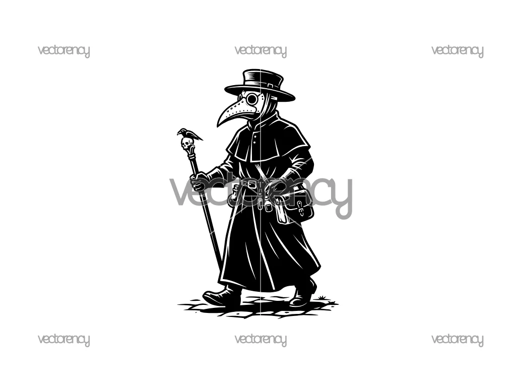 Doctor Plague Evoking a Sense of Mystery and Intrigue Vector