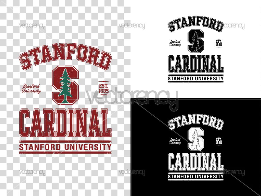 Stanford Cardinal Design Vector Vintage PNG Stanford University