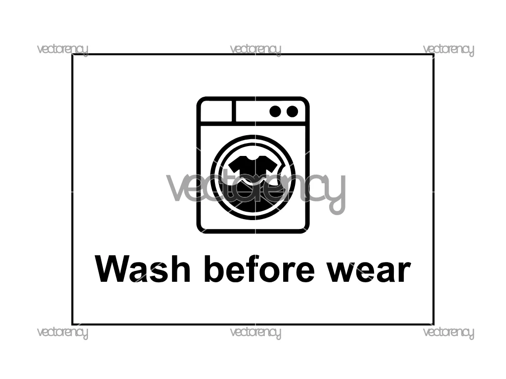 Care Instruction Wash Before Wear SVG PNG Image