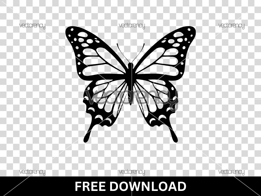 Y2K Butterfly SVG Vector Free Download