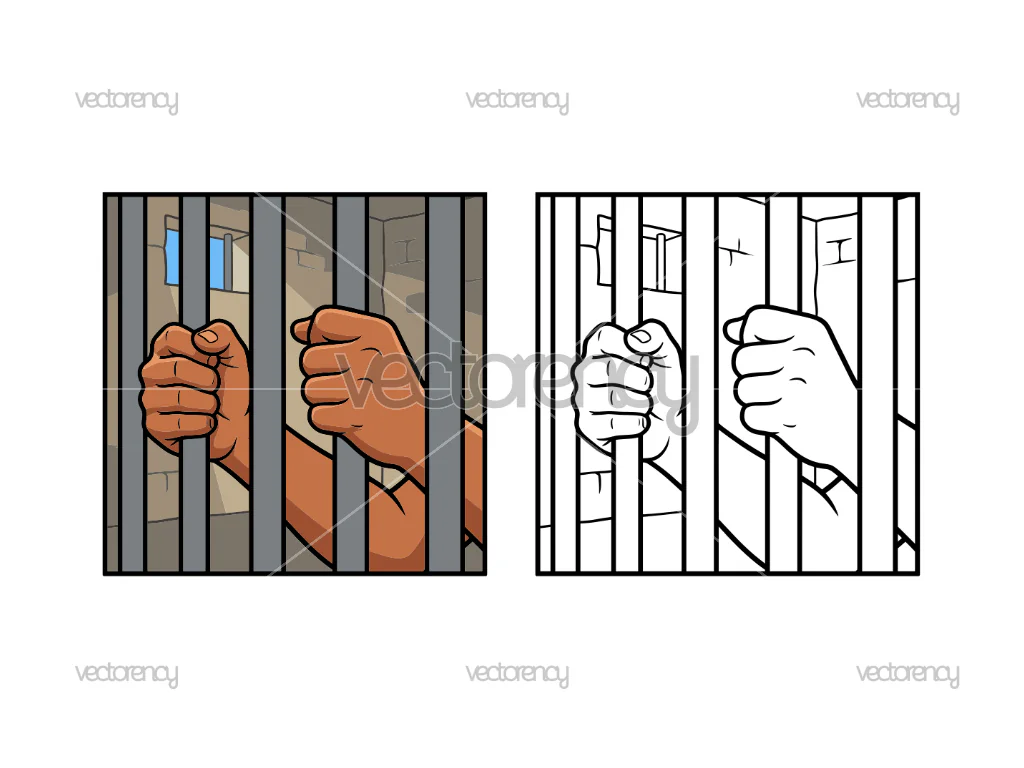 Criminal Law Jail Bars Clipart Vector PNG SVG