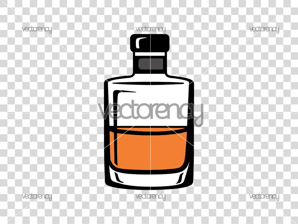 Bourbon Bottle Whiskey SVG