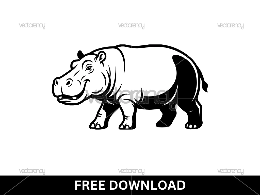 Hippo SVG Cut File Free