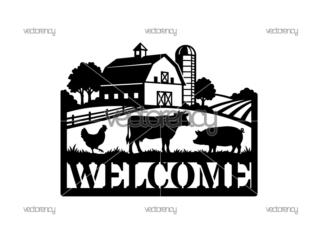 Farmhouse Sign CNC File Cutting SVG DXF