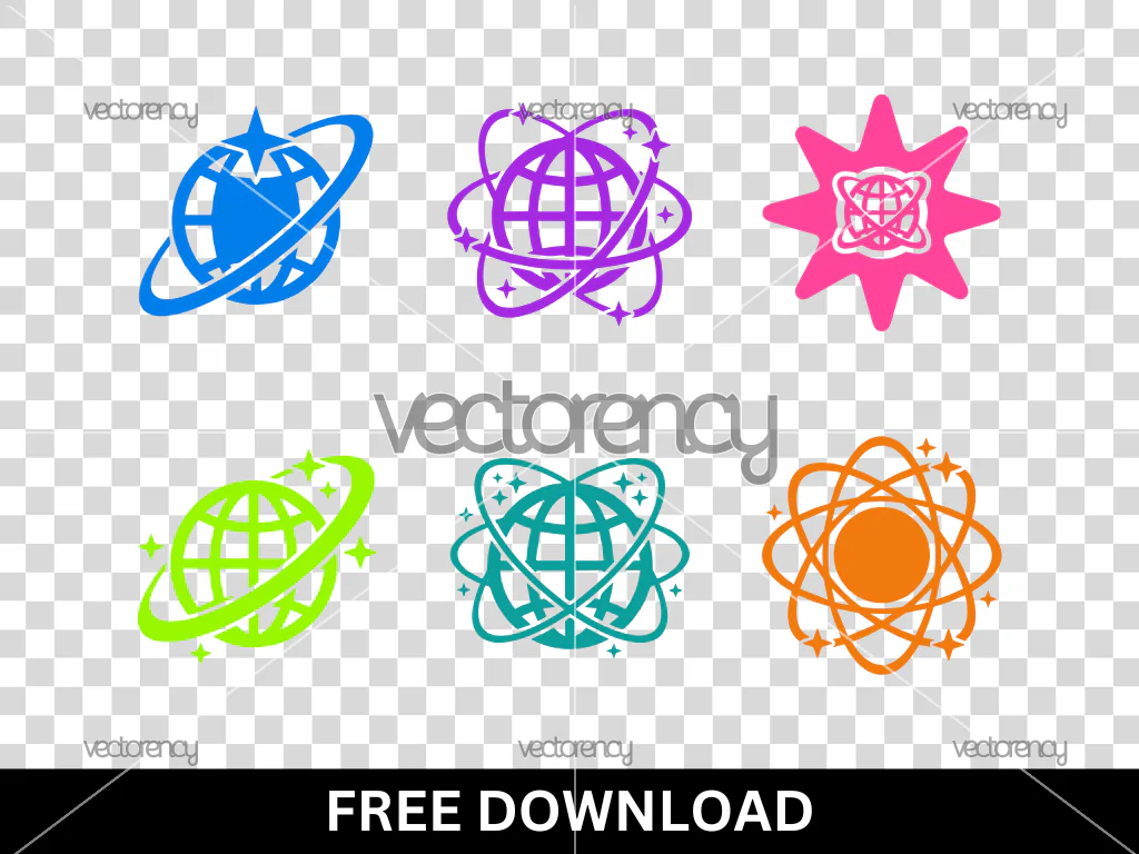 Unique Y2K Globe Symbol