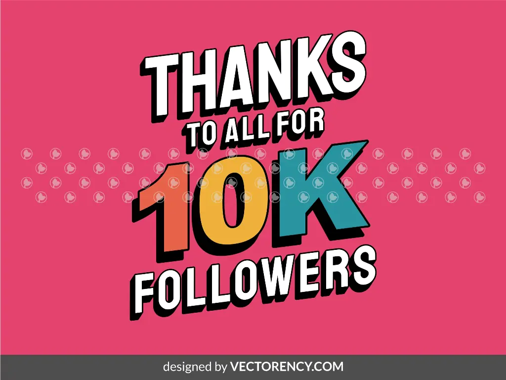 Thanks for 10K Followers Image SVG PNG