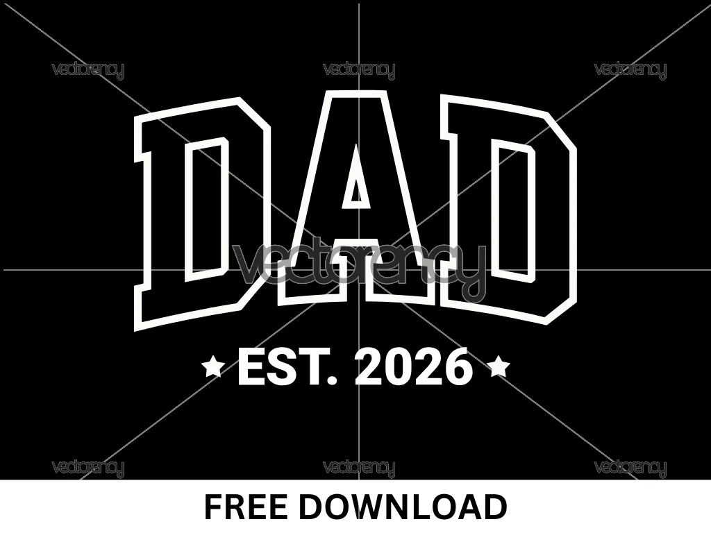 Dad Est 2026 Free SVG