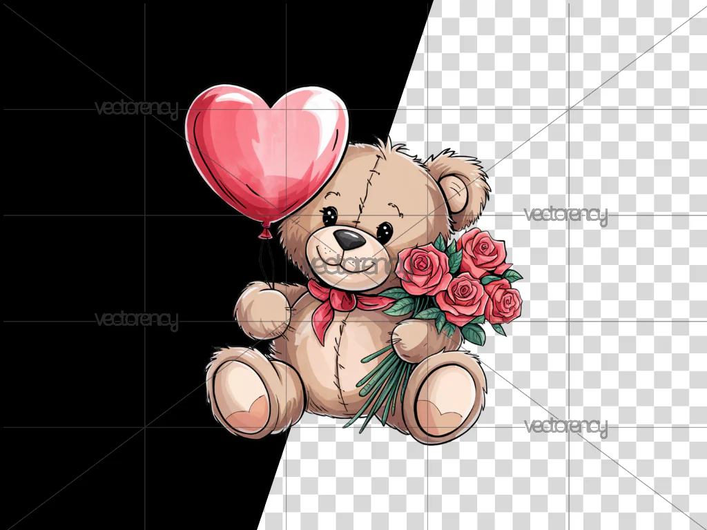 Watercolor Teddy Bear Clipart