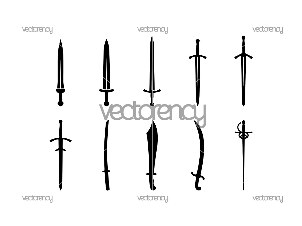 Sword Silhouette Vector