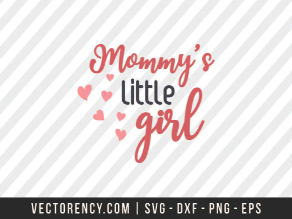 Mommy Little Girl SVG Cut File