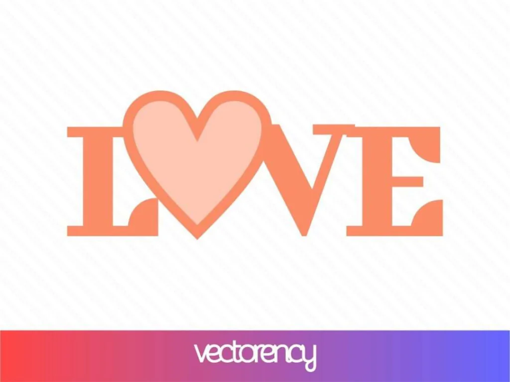 Love SVG Cut File Layered