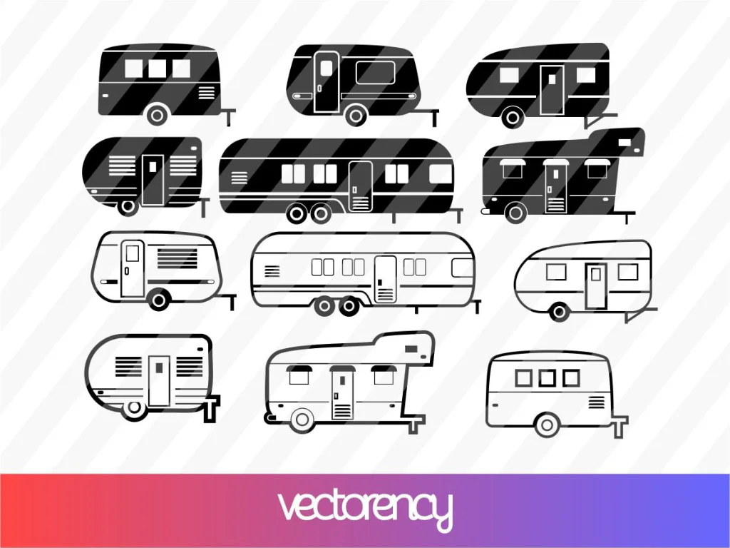 Caravan Camping SVG Bundle Traveling Adventure